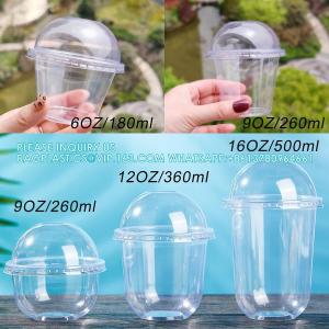 Buy cheap Plastic Cups Ice-Cream Cups Dome Lids, 180ml/6oz Sundae Dessert Cups For Iced Coffee Cold Drinks Frozen Yogut product