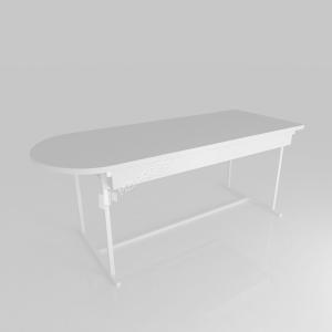 Buy cheap Retail Shop Stand Grey Wooden Experience Table For Customized Shop Fitting And from wholesalers