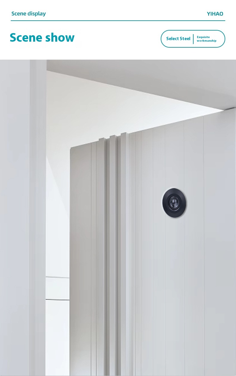 Modern High-Definition Thickened Waterproof Fire-Rated Side Sliding Cat Eye Mirror Apartment Villa Hotel Factory-Direct Zinc
