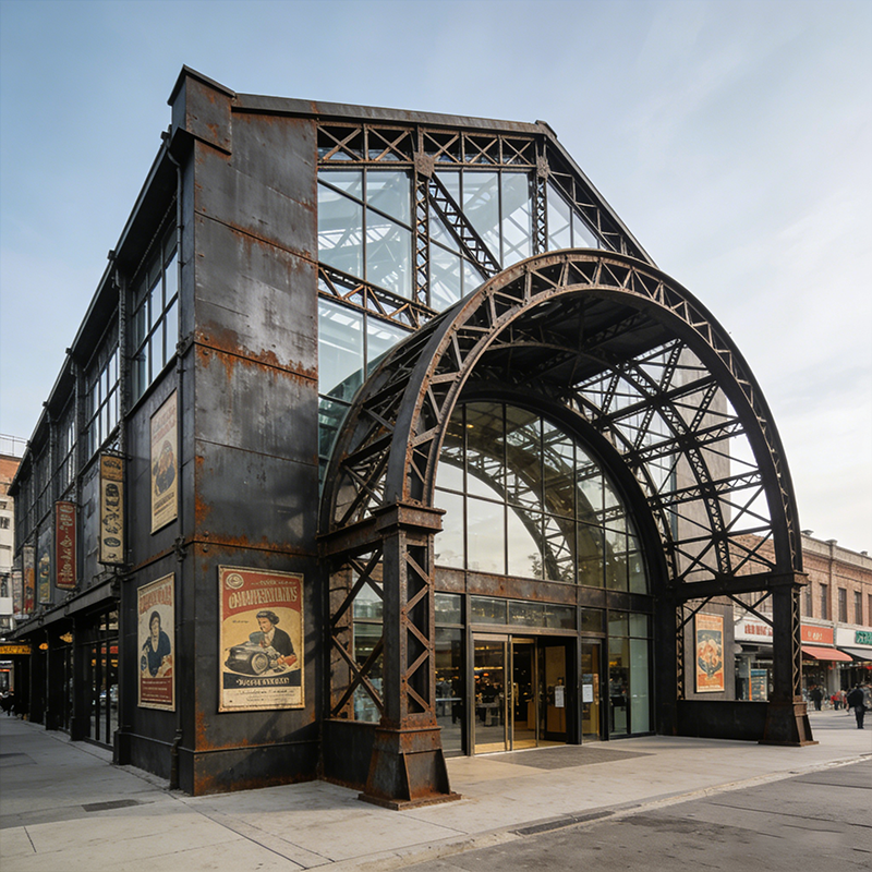 Multi Storey Steel Frame Building for Office Retail Complexes / Urban Commercial Facilities