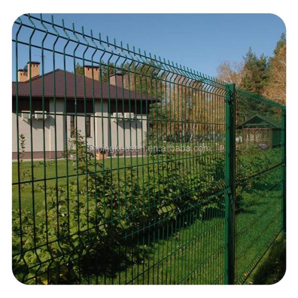 Square/Rectangular Post 3D Galvanized Garden Wire Mesh Fence with Steel