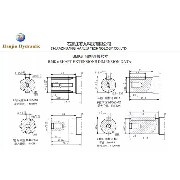 hydraulic Disc Valve motor high torque low speed BMK6-390 used on horizontal directional drill (HDD) rig