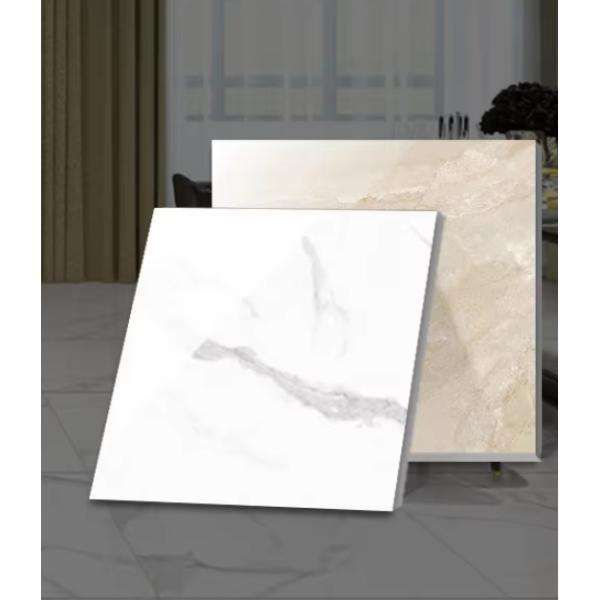Custom White Carrara Catalina Polished Ceramic Tile Big Slab 750x1500