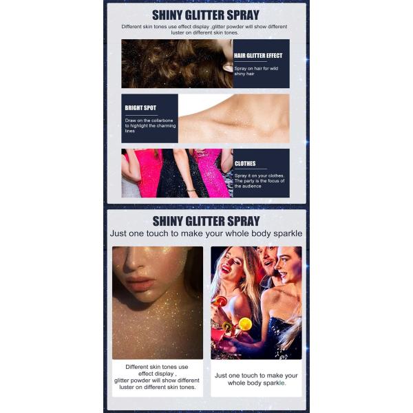 Party Glitter Spray Instant Hair Color Spray For Parties Festivals OEM Accpected