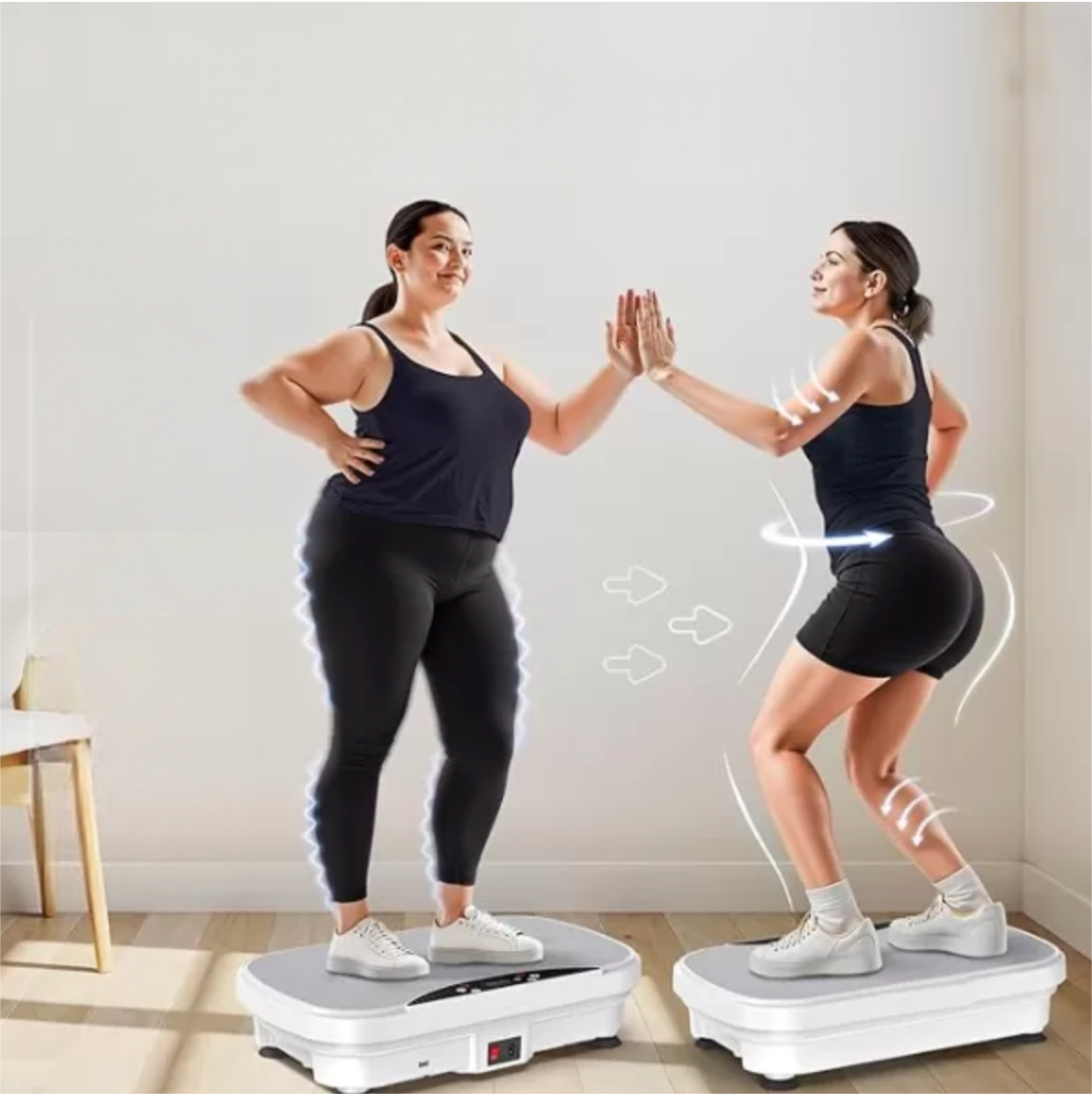 Multi-Color LED Vibration Plate， Remote Control Fat Burning Platform