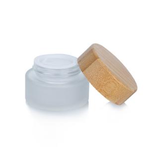 Buy cheap 50g Glass Jar With Bamboo Lid 61.3MM product