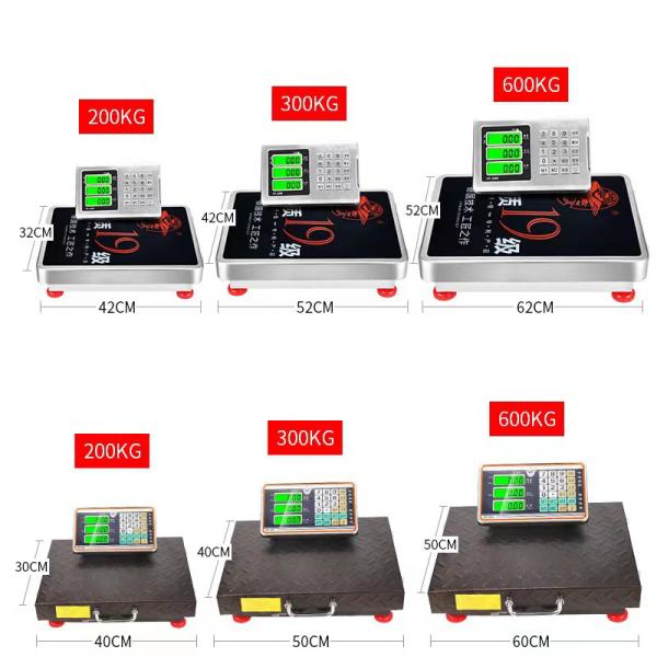 Industrial Scale Wireless 200kg to 600kg Bench Scale with LED/LCD Display and Floor Weighing Function