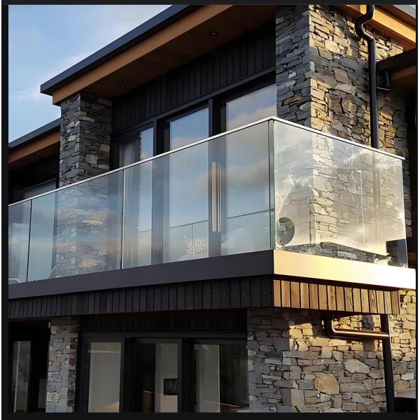 Customizable Tempered Glass Balcony Railing for Indoor Outdoor Use