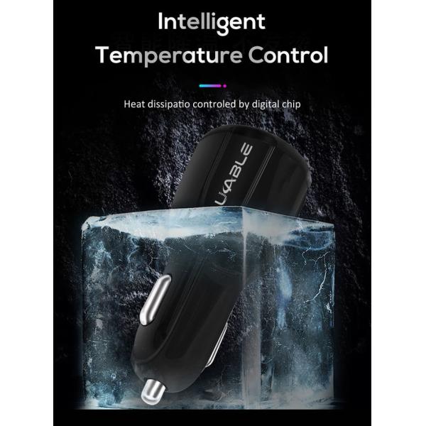 Vehicle Dual USB Ports 36W 6A QC 3.0 Car Charger