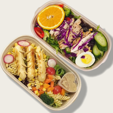 Restaurante 600ml Pulp Food Container Compostable Takeaway Box For Food Packaging