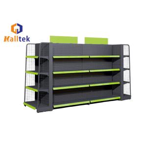 Buy cheap 2 Side Supermarket Gondola Shelving Metal Perforated Back Panel Shelf Display from wholesalers
