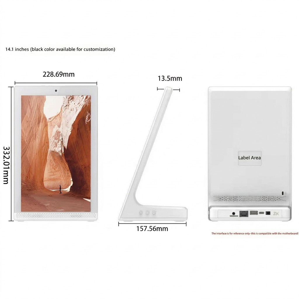 Smart Desktop Digital Signage Display with Touch Screen, Face Recognition & Full HD Resolution