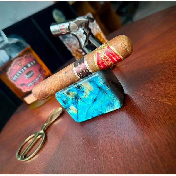 Blue Emerald Marble Cigar Rest Natural With Luxury Design Scratchproof
