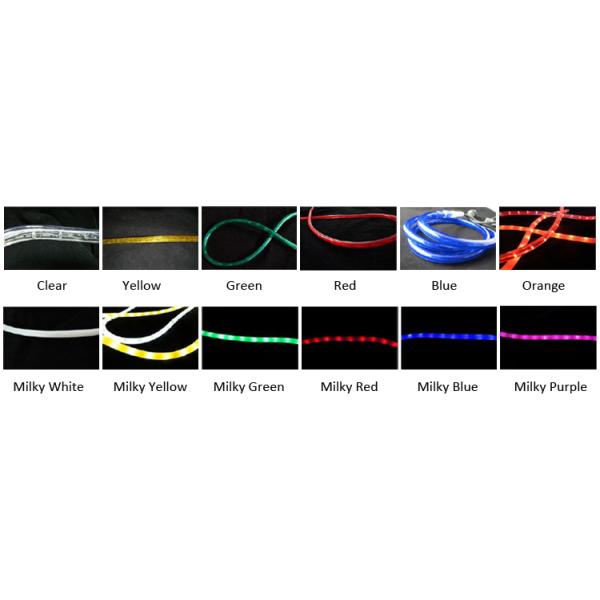 Rectangle 3 wires LED flexible rope light IP44 outdoor/indoor red/yellow/green/blue color