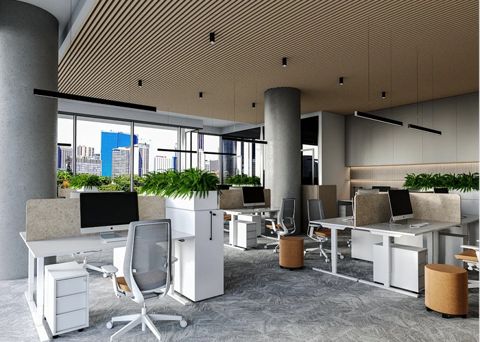 Wooden Slat Acoustic Wall Panels Noise Reducing For Office