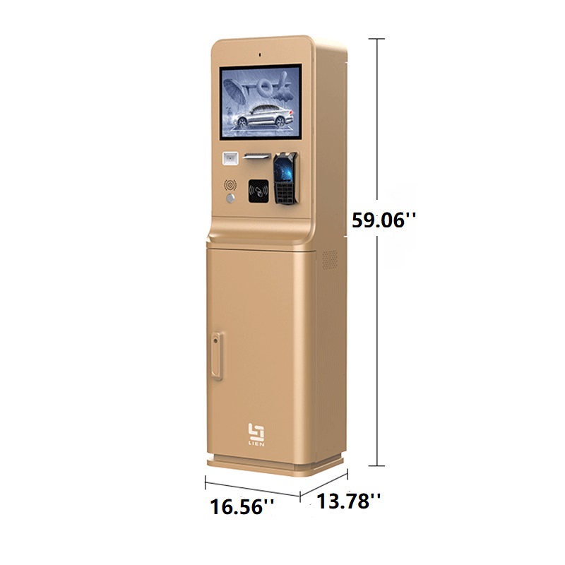 15inch Touch Screen Parking Payment Kiosk with Intercom and Galvanized Steel Sheet Construction
