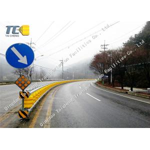 Buy cheap Construction Safety Barriers With Polyurethane Roller , Bridge Guardrail product