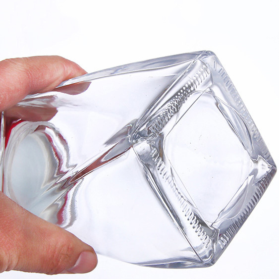 500g Empty Honey Bottles Clear Honey Glass Jar 12OZ Twist Shape With Lid