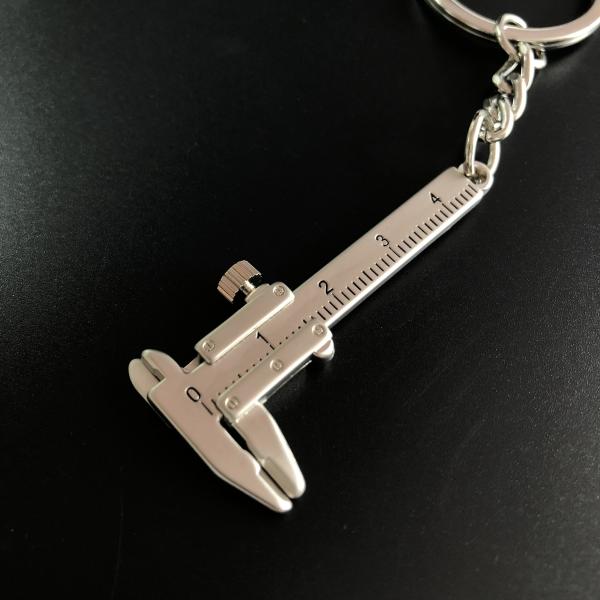 Portable Personalized Metal Keychain Mini Vernier Caliper Measuring Gauging Tools