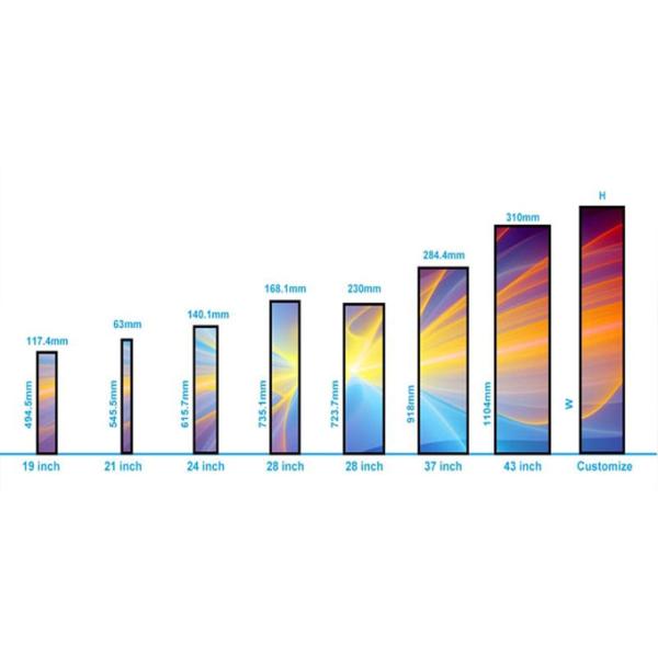 Long Strip Ultra Wide 1920*158 Tft Lcd Android System 500cd/M2 Display