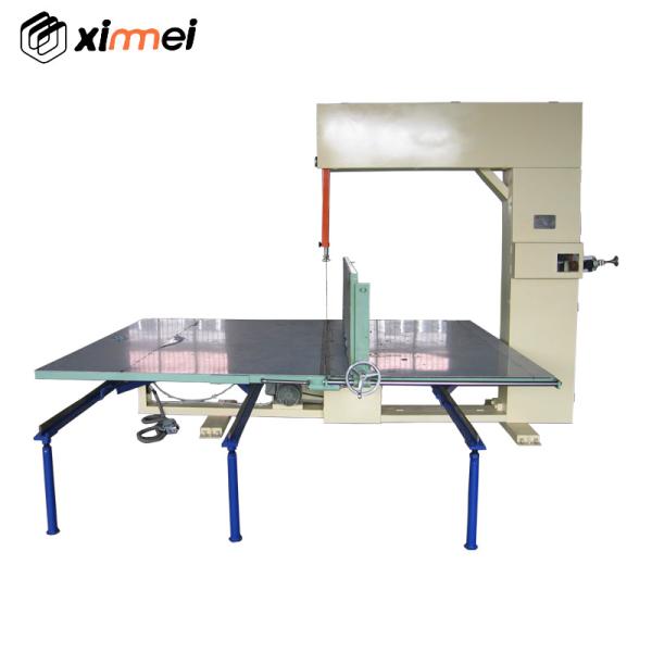 4-wheel vertical narrow knife cutter foam sponge cutting machine EVA EPE semi auto baffle plate worktable mattress block industrial Vertical Knife