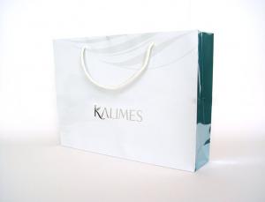 Buy cheap Machinery Printable White Paper Carrier Bags for Shopping product