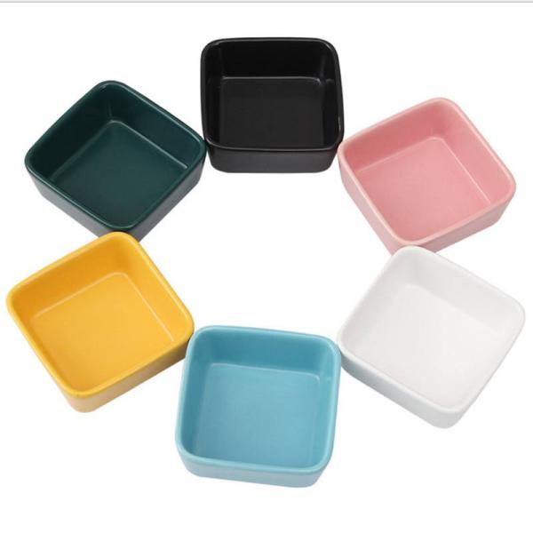 Nordic Modern Ceramic Odm Square Serving Tray / Bowls Moisture Proof