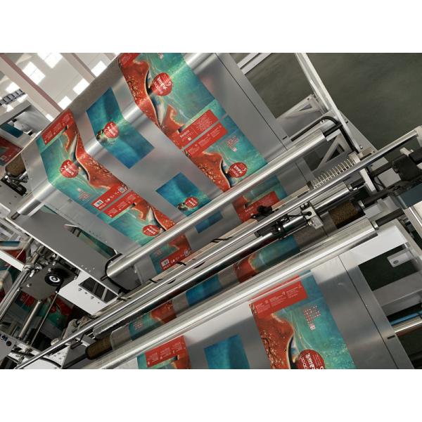 European Rope 10kw Tissue Bag Making Machine 80pcs/Min LDPE HDPE