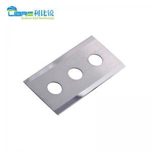 Buy cheap 43x22x0.2mm Carbide Slotted Razor Blades Film Slitting Blade three Hole Double Edge product