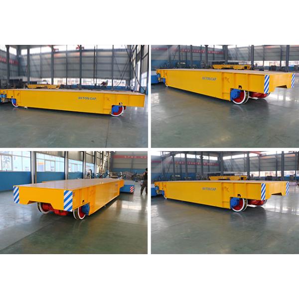 Logistics Chemical Plant Motorized Transfer Trolley 80 Ton With Steel Plate