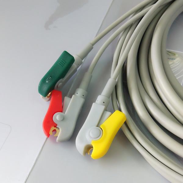 8 Pin Nihon Kohden Ecg Cable / 3 Lead Ecg Cable Grabber IEC
