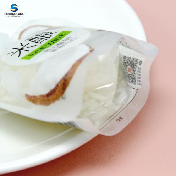Transparent Clear Beverage Spout Pouch Plastic Liquid Juice Drink Packaging Plastic Bag