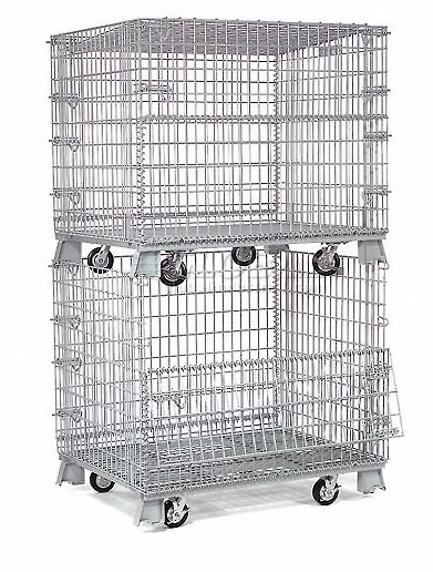 Foldable Metal Wire Mesh Decks Pallet Rack Warehouse Storage 500 - 1000mm Depth