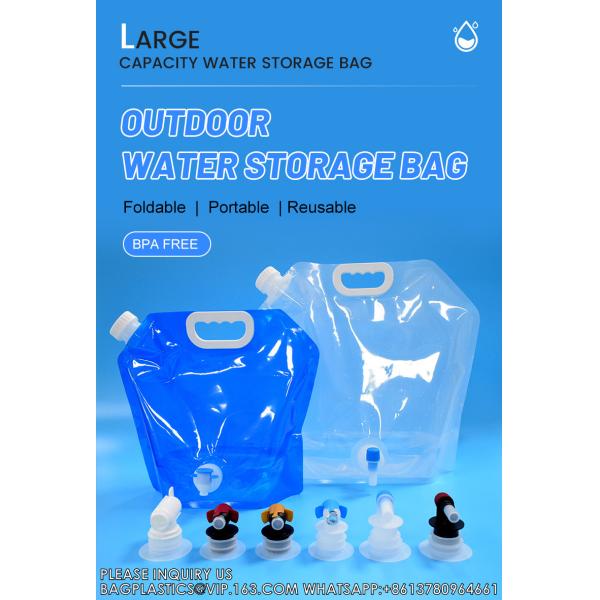 Custom Drink Liquid Spout Pouch Bag Packaging Plastic Fruit Water Juice Pouch 5L Stand Up Pouch With Tap Spout