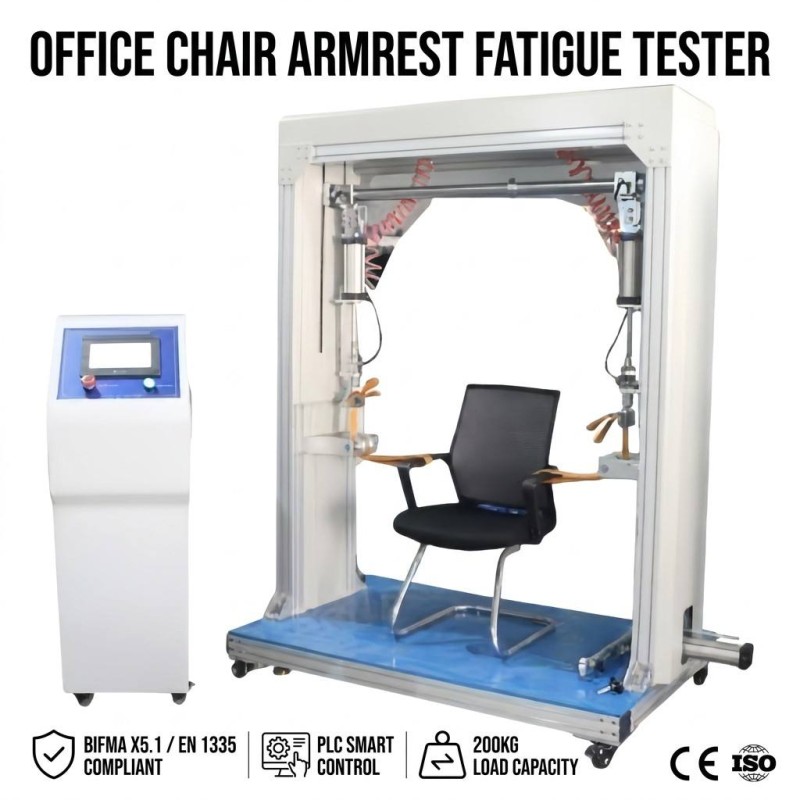 Computerized Chair Arm Reciprocating Bending Test Machine Dual Station Armrest Strength Detection Instrument CE Certified
