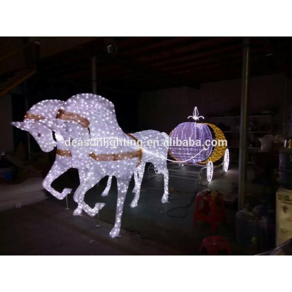 led outdoor christmas decoration horse carriage
