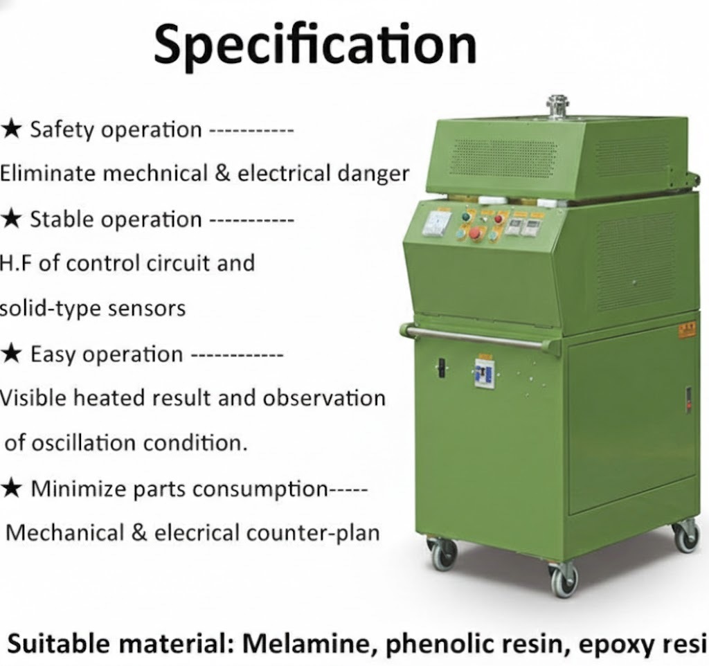 Melamine Powder Preheating Machine Semi Auto High Frequency Electromagnetic Heating