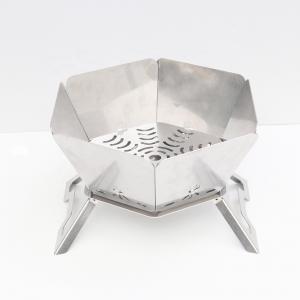 Buy cheap Portable BBQ Charcoal Campfire Stove with Upper Folding Design 570mm*570mm*300cm product