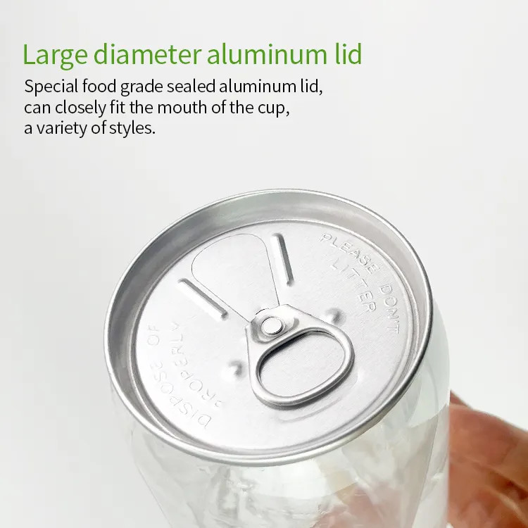 Food Grade PET Plastic Jar and Beverage Can with Customizable Size and Easy Open Lid for Juice and Yogurt