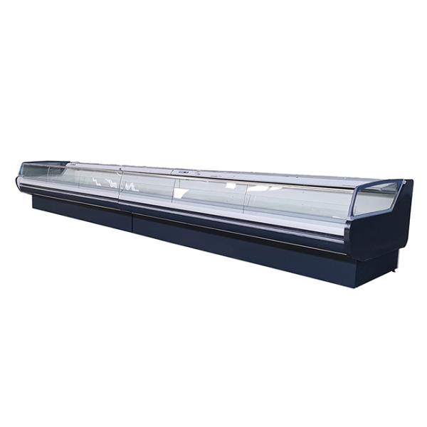 Open Fresh Meat Chiller Deli Display Fridge For Supermarket 1250 * 1160 * 1000mm