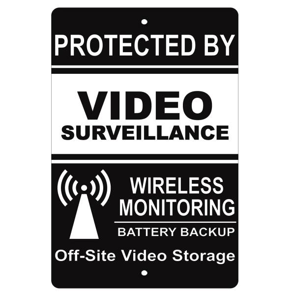 Aluminum Reflective Video And Audio Security CCTV Surveillance Signage OEM