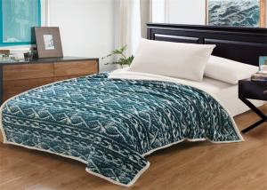 China Household Bedding Coral Fleece Blanket Turquoise With ISO9001 Certificated on sale