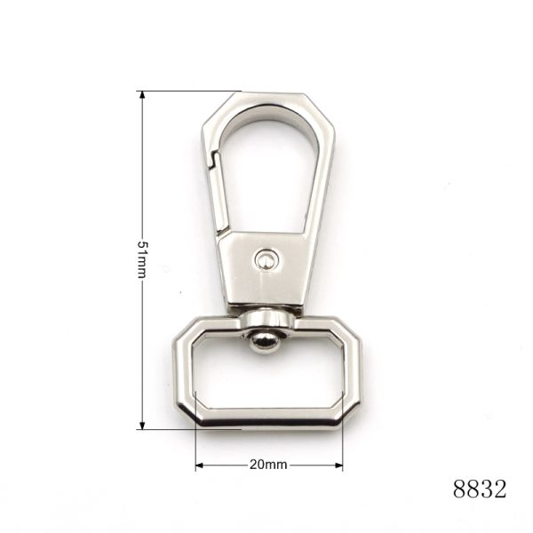 Unique Design Bag Swivel Snap Hook Hexagonal Carabiner Custom Logo Bag Hardware Hook