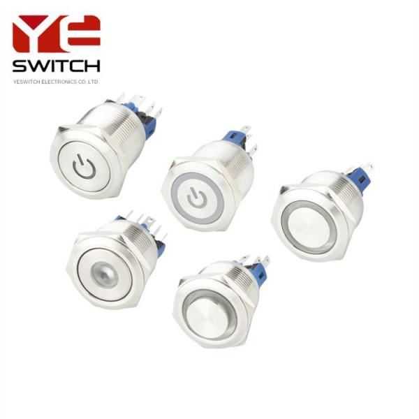 IP67 Sealed Electrical Emergency Push Button LED Stainless Steel Momentary Push Button Switch