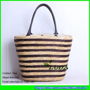 Buy cheap LUDA hot sale straw beach totes striped fashion wheat straw handbag product