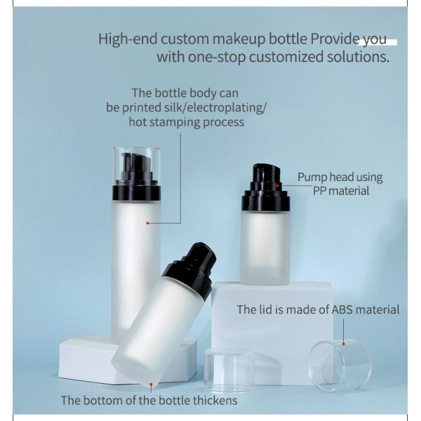 Skincare Cream Pump Bottle Transparent Round PET Bottles With Cap