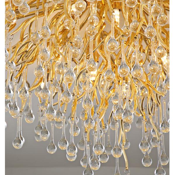 G9 95lm/W Modern Crystal Chandelier Glass Water Drop Pendant Light