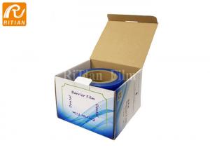 China Disposable Dental Blue Barrier Film 1200 Sheets Per Roll No Residue Leave After Remove on sale