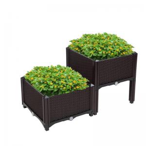 Buy cheap Hot sale nursery pots plastic Raised Garden Bed plastic Plant Container Box Plastic Flower Vegetable Planter Box product