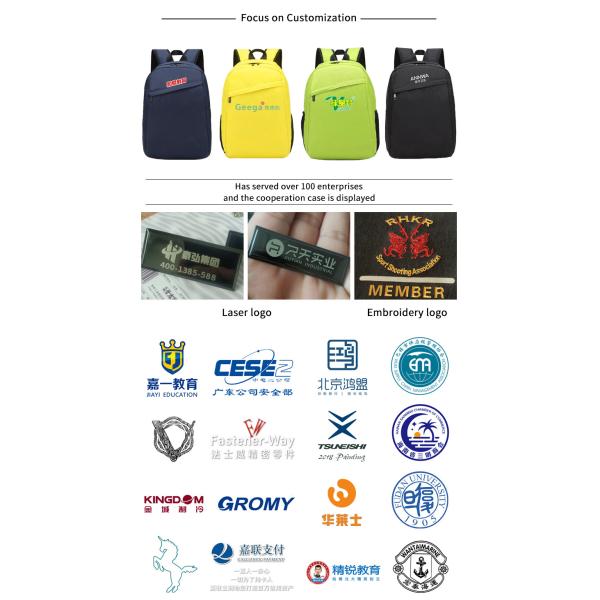Factory wholesale custom logo solid color leisure fashion school students waterproof backpack school bag For Girls Boy Teenagers